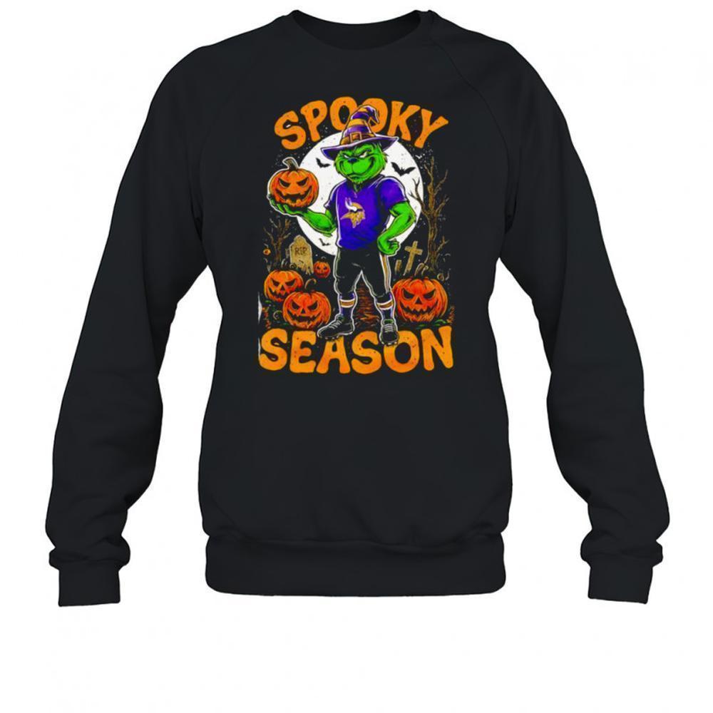 Grinch Minnesota Vikings Xxx Spooky Season Halloween Sweatshirt